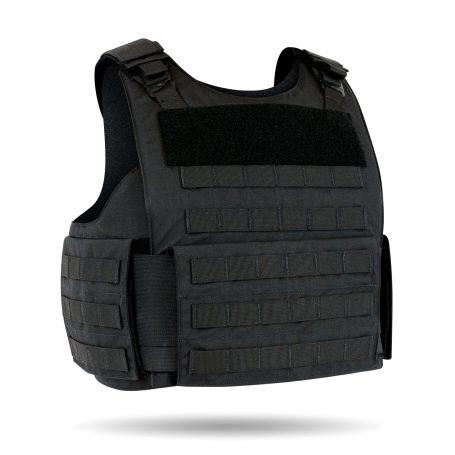 4PV-TAC Vest - Four Panel Tactical Vest - Black color - Angled view