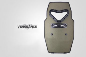 VENGEANCE hard armor shield with tridextrous handle