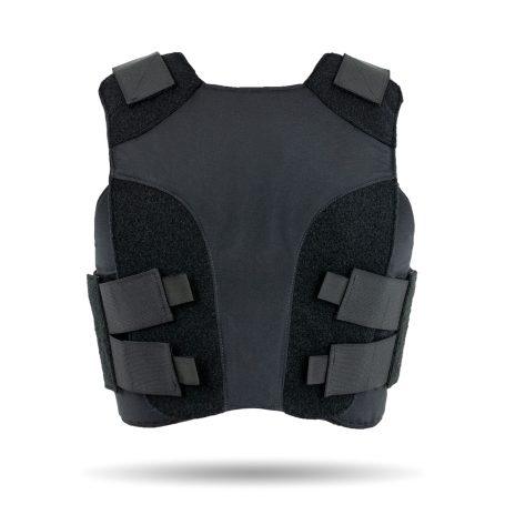 SS 4PV-FEM - Female four panel vest - Black color - Front view