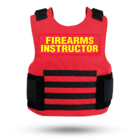 Firearms Instructor Vest High Visibility Red Front View Slate Solutions