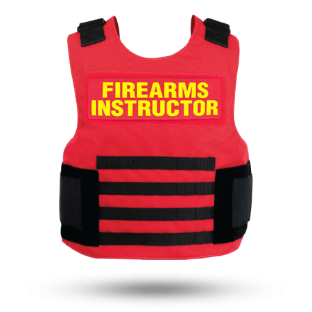 Firearms Instructor Vest High Visibility Red Front View Slate Solutions