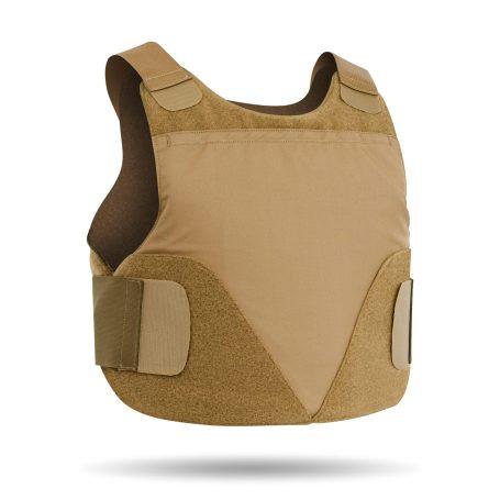 HD CONCEALABLE - Discrete vest - Angled view - Coyote color