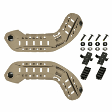 Ballistic helmet accessories - rail attachment system - tan collor