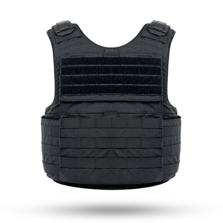 WLV 2.0 Front View in Black MOLLE