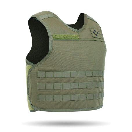 OCP MOLLE OVERT VEST - Angled view - Green color