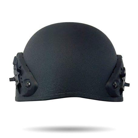401 Ballistic Helmet with rails - Black color - Back view - Full Cut
