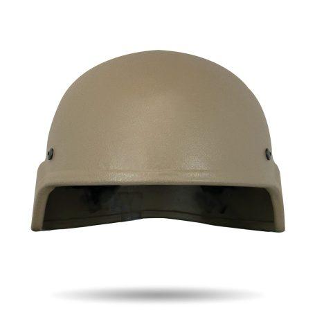 401 Ballistic Helmet - Tan color - Front view - Full Cut
