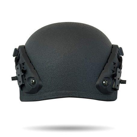 401 Ballistic Helmet with rails - Black color - Back view - High Cut