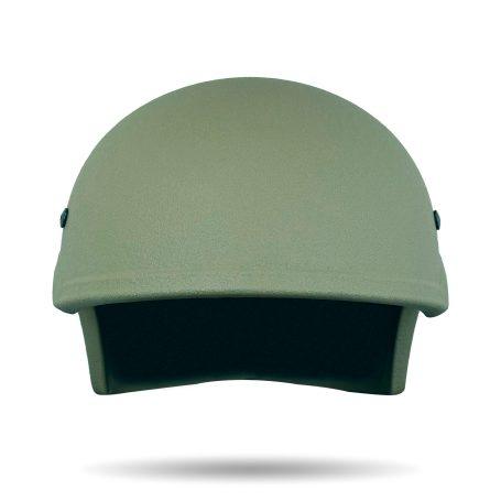 401 Ballistic Helmet - Green color - Front view - High Cut