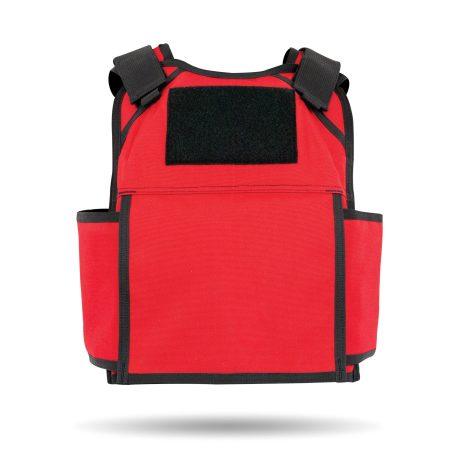 EMS plate carrier - Red color - Front view