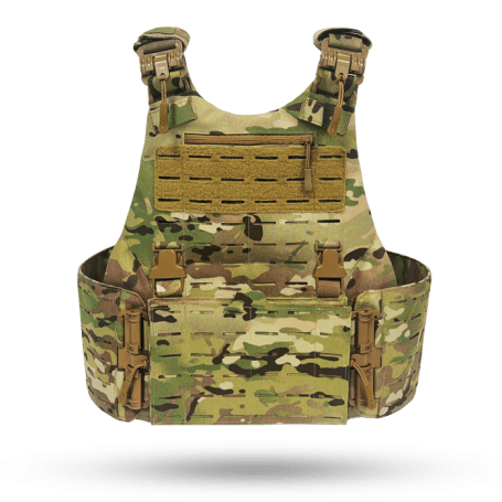 Wraptor Front View with Removable Placard with Buckles