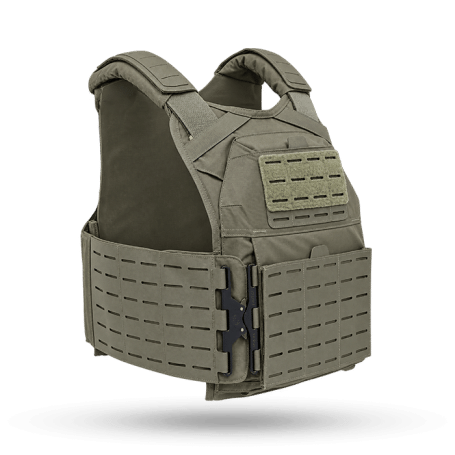 HPC Plate Carrier Angled View in Ranger Green | Slate Solutions