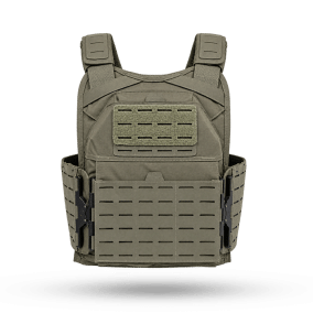 HPC Plate Carrier Front View in Ranger Green | Slate Solutions