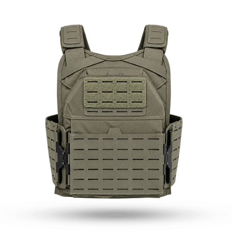 HPC Plate Carrier Front View in Ranger Green | Slate Solutions
