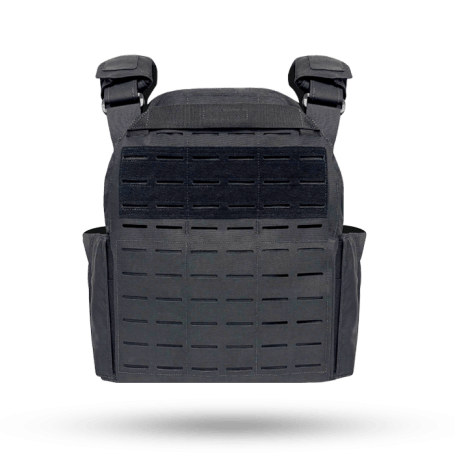 Arix Plate Carrier back view with laser-cut MOLLE cummerbund