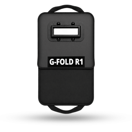 G-Fold R1 Level RF1 Folding Ballistic Shield Front View | Slate Solutions